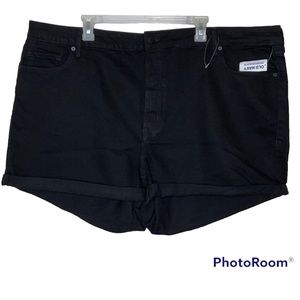 Old Navy 26 Shorts Black HIGH-RISE O.G. STRAIGHT 3 inch Inseam Rolled Hem